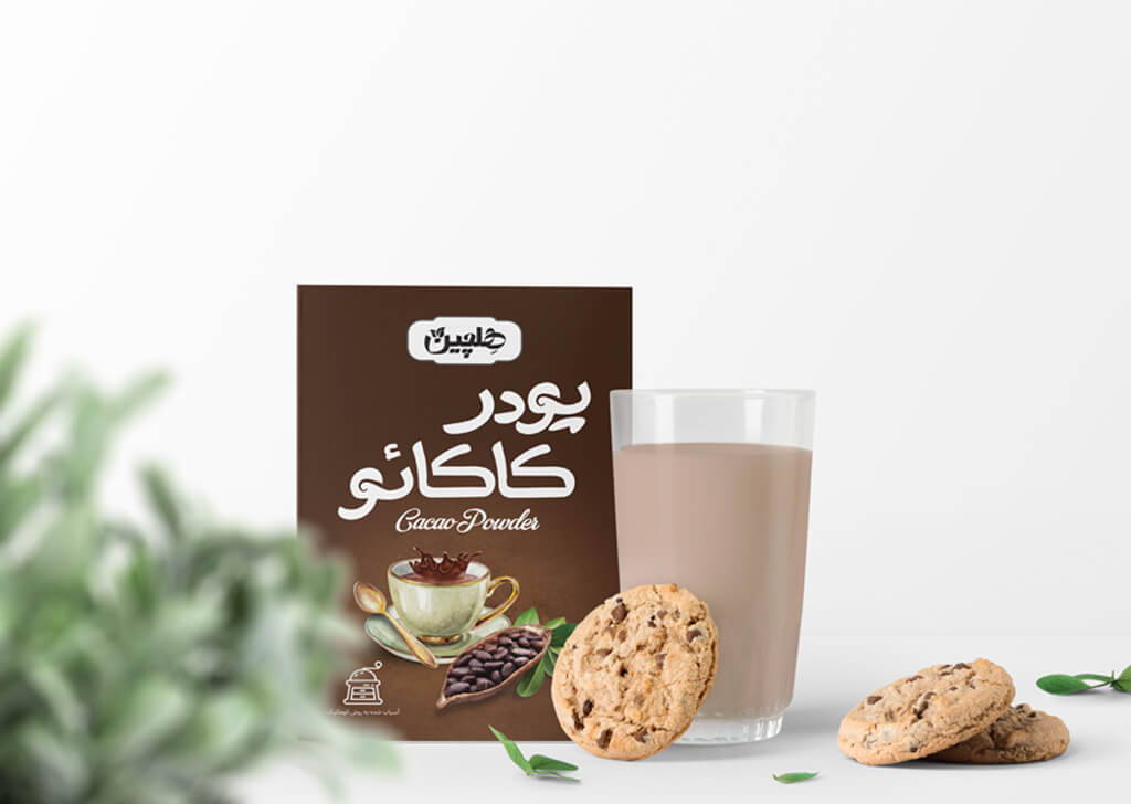 طراحی بسته بندی پودر کاکائو