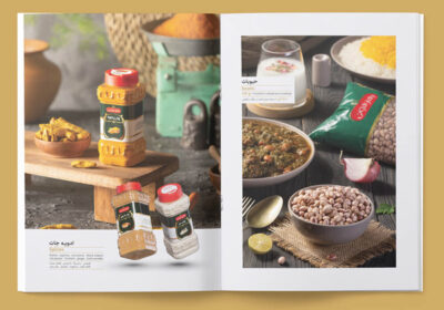 طراحی کاتالوگ محصولات غذایی بهار هونی