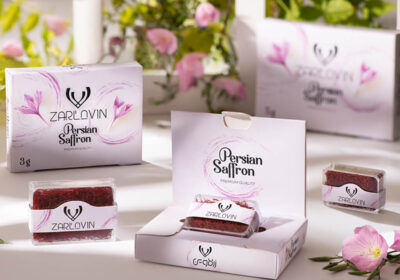 طراحی بسته بندی زعفران صادراتی