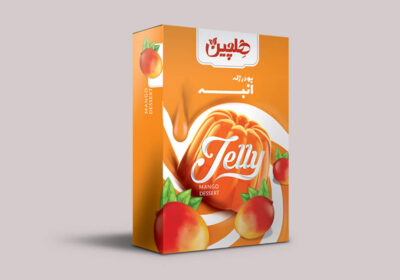 طراحی بسته بندی پودر ژله هلچین
