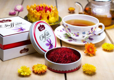 ظروف فلزی بسته بندی زعفران در جعبه هاردباکس