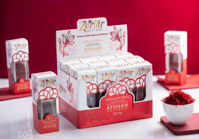 طراحی بسته بندی زعفران افغانستان زرتار